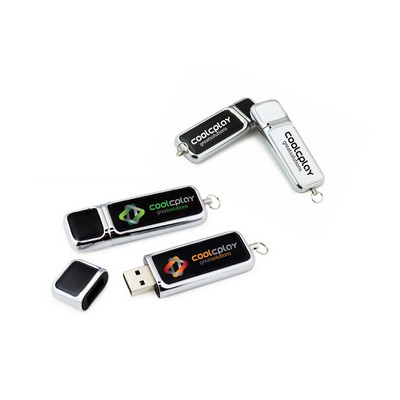 128 MB Leather and Metal USB Flashdrive