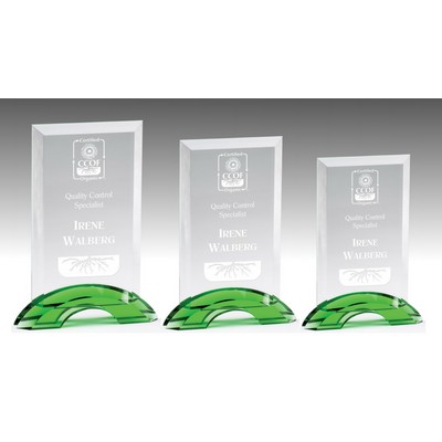 Morelia Emerald Green Optic Crystal Award (5½"x8")