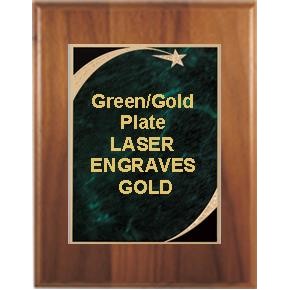 Cherry Plaque 9" x 12" - Green/Gold 7" x 10" Victory Star Marble Plate