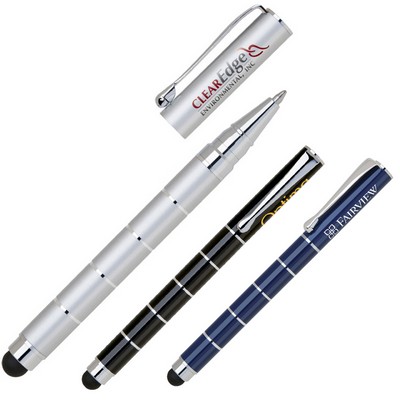 Cap Off Aluminum Ballpoint Pen w/ Capacitive Stylus