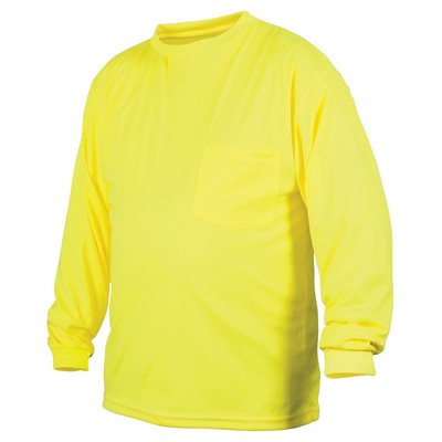 Pyramex Lumen-X® Non-Rated Hi-Vis Lime Long Sleeve T-Shirt