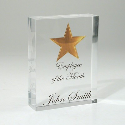 Rectangle Lucite® Embedment Award (3" x 4" x 1")