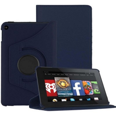 Kidder Rotate Leatherette Case for Kindle Fire HD 10 (Blue)