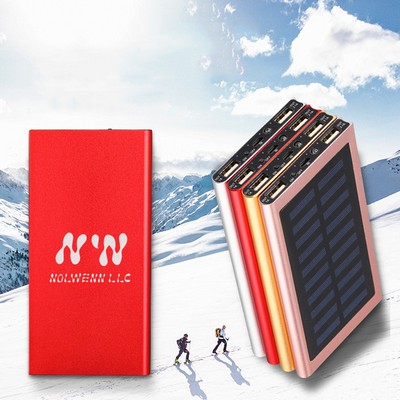 0.35 Inch Thickness 10,000 mAh Solar Power Bank