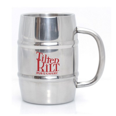 16 Oz. Andre Stainless Steel Barrel Mug