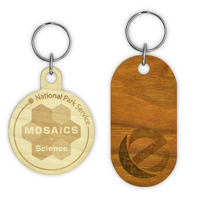 Wood Custom Key Tag (1-5 Sq. Inches)