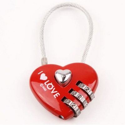 Heart Shape Coded Metal Lock