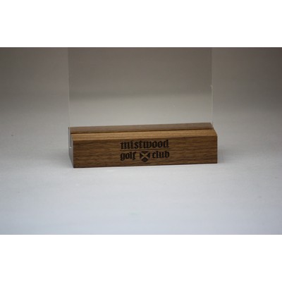 3" x 9" Hardwood Block - Holds everything from cell phones to calendars