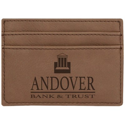 Leatherette Money Clip - Dark Brown