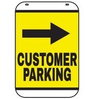 Stock Swing Sign (Customer Parking Right - Double Sided Kit)