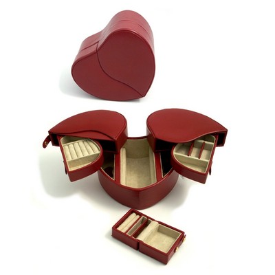 Heart Jewelry Case - Red