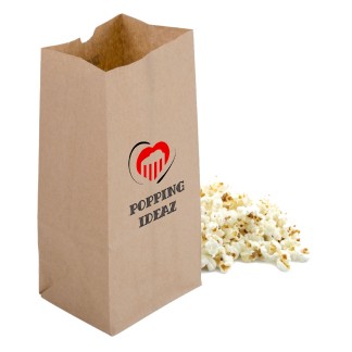 3 Lb. Natural Kraft Popcorn Bag 2C1S (4.75"x2.8"x8.8")