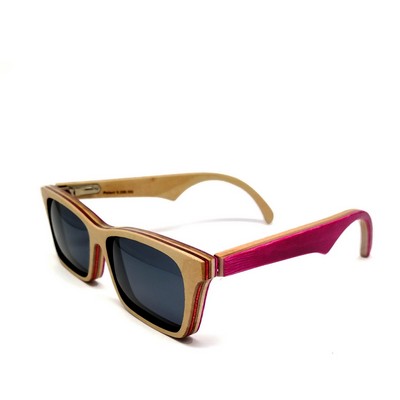 Recycled Woodrow Skateboard Sunglasses - Handmade in USA