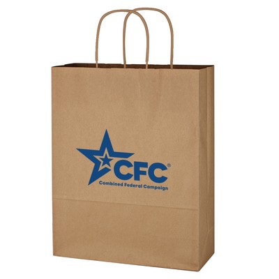 Kraft Paper Brown Shopping Bag - 10" X 13"