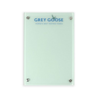 Frameless Solid Tempered Glass Dry Erase Board (12"x18")