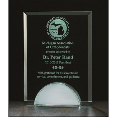 Apex Series Glass Award w/Mirror Base (6"x8")