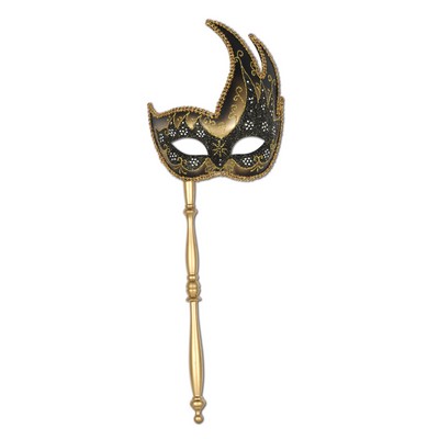 Glittered Mask With Stick