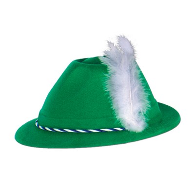 Green Velour Tyrolean Hat