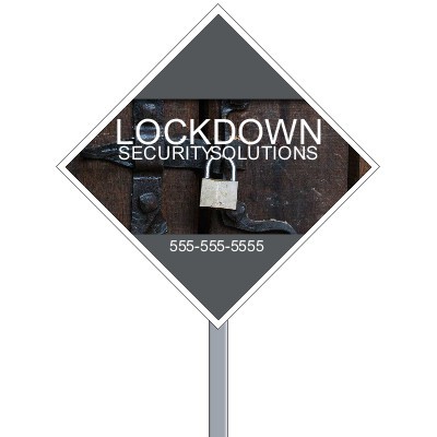 Diamond Security 4 Color Process Yard Sign (9"x 9")