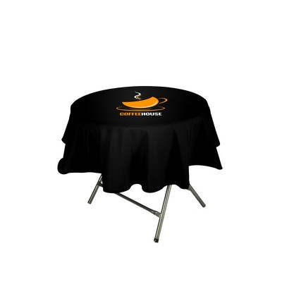 Round Non-Fitted Premium Table Cover - 9oz Polyester w Digital Print