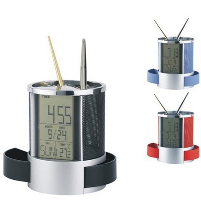 Pen holder calendar,pen holder clock,pen holder with drawer