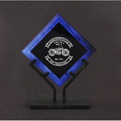 Blue/Black Square Acrylic Award (9" x 10 ½")