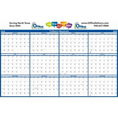 Horizontal Laminated Wall Planner (24" x 37")