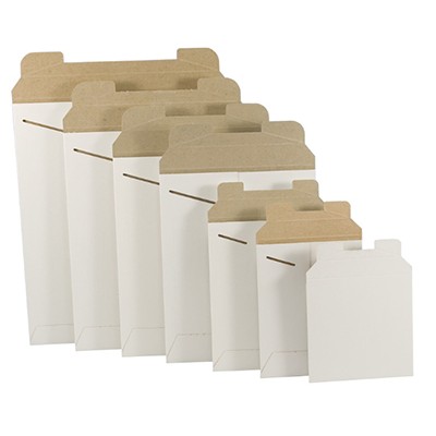 Flat White Cardboard Mailer Envelope (9 3/4"x12 1/4")