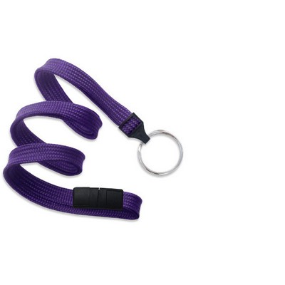 3/8" Breakaway Blank Lanyard w/Split Ring (Purple)