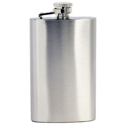 5 Oz. Slim Stainless Steel Hip Flask w/ Hinged Cap