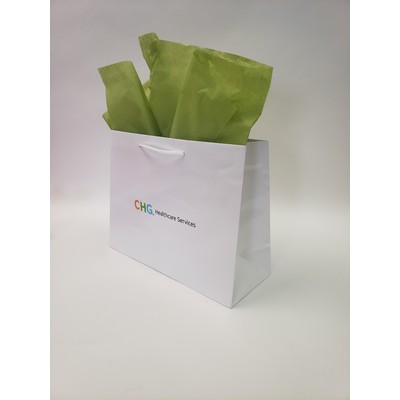 Full Color Printed Matte Laminated Eurotote Bag (16"x6"x12")