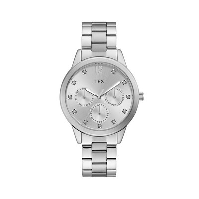 TFX Distributed by Bulova® Ladies Silver Tone Bracelet Watch w/Chronograph