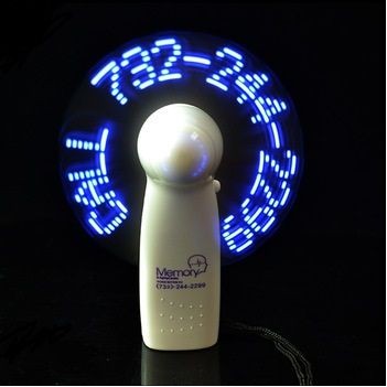 LED Mobile Mini Fan w/Custom LED message