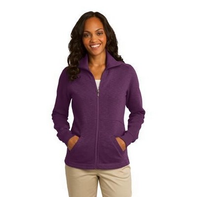 Port Authority® Ladies Slub Fleece Full Zip Jacket