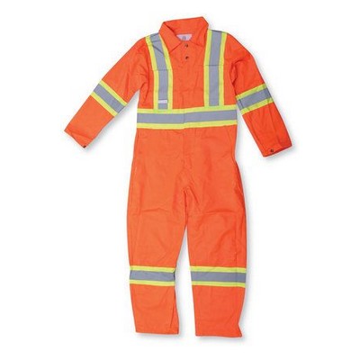 Orange Hi Vis Traffic Safety Coverall