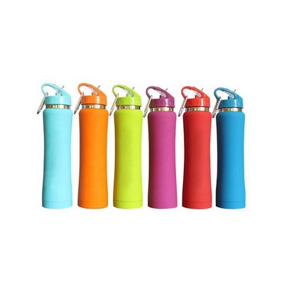 21 Oz Metal Sport Bottle w/Straw