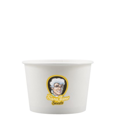 12 oz Paper Food Container - White - Digital