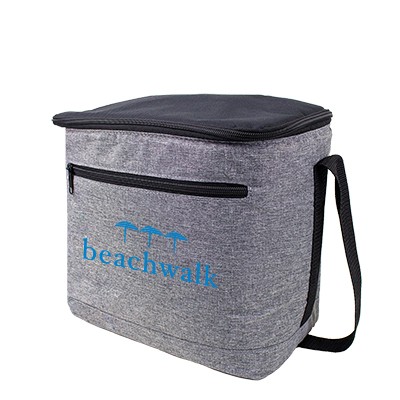 Gray cooler bag for tall sports bottles & holds up to 16 cans