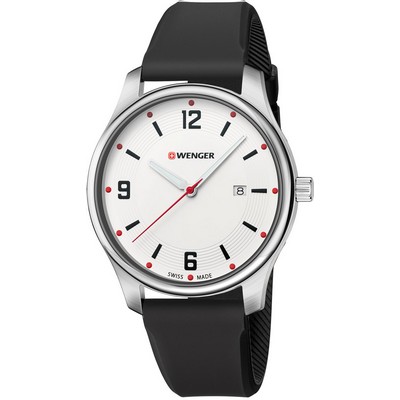 Swiss Army City Active White Dial, Black Silicone Strap Small