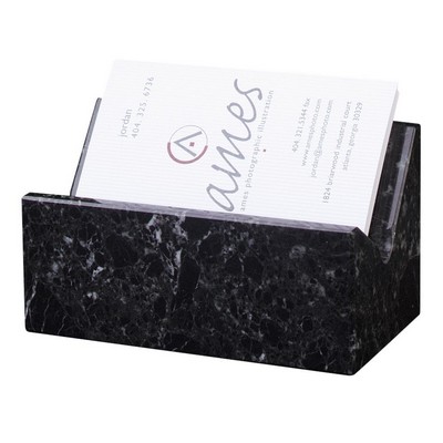 Black Zebra Marble Business Card Holder