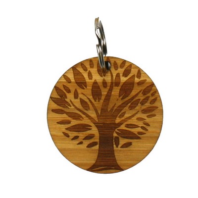 Small Wooden Keychain in Solid Bamboo (MIDDLEFORK)