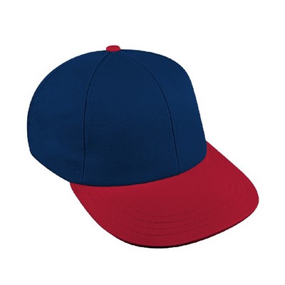 USA Made Low Style Two Tone Canvas Cap w/Hook & Loop Closure