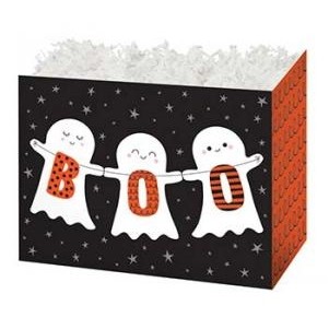 Small Halloween Boo Theme Gift Basket Box