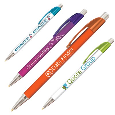 Top Flight Slim Metallic Plastic Pen (Full Color Imprint)