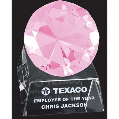 3" Pink Diamond On Base