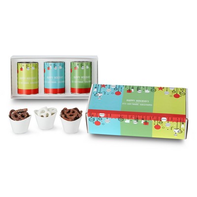 3 Way 4" Snack Tube Mailer Box - Milk Chocolate Pretzel, Yogurt Pretzel, Milk Choc. Sprinkle Pretzel