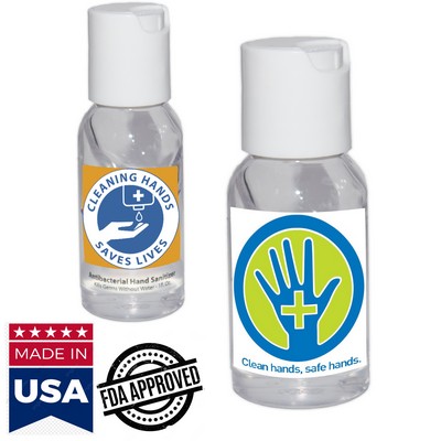 1 Oz. Antibacterial Hand Sanitizer Gel Bottle