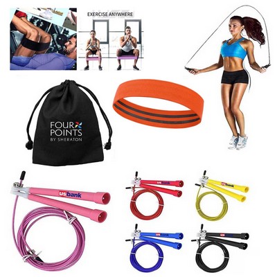 Kidder Booty Exercise Band + Jump Rope (Orange)