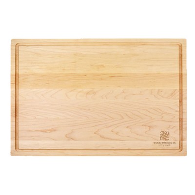 12" x 18" x 1 1/4" Maple Butcher Block with Juice Groove