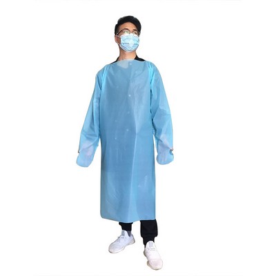 Disposable CPE Plastic Isolation Gown